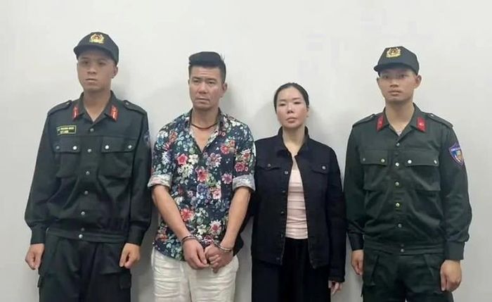 Hai bị can Lê Văn Đông và Nguyễn Thị Mai Anh. Ảnh: CAHN