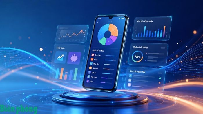 Biểu đồ báo cáo trực quan trong ứng dụng quản lý chi tiêu giúp người dùng nắm bắt nhanh chóng các nhóm chi phí cần điều chỉnh trong tháng. Đồ họa: Thái Bình
