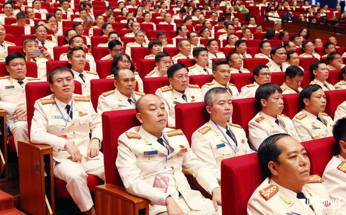 Các đại biểu thuộc lực lượng Công an nhân dân dự lễ kỷ niệm
