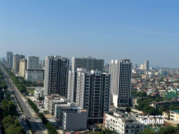 TP. Vinh (cũ) là nơi tập trung nhiều chung cư nhất trong toàn tỉnh. Ảnh tư liệu: Tiến Đông