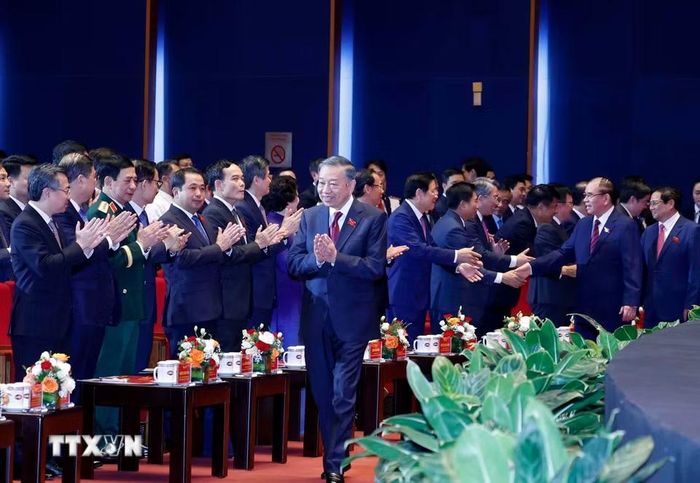 Tổng Bí thư, Chủ tịch nước Tô Lâm và các đại biểu đến dự. (Ảnh: Thống Nhất/TTXVN)