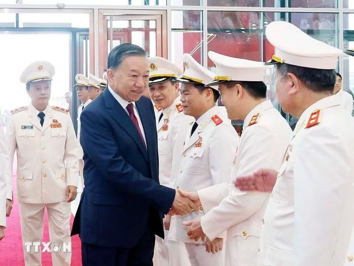 Tổng Bí thư, Chủ tịch nước Tô Lâm và các đại biểu. (Ảnh: Thống Nhất/TTXVN)