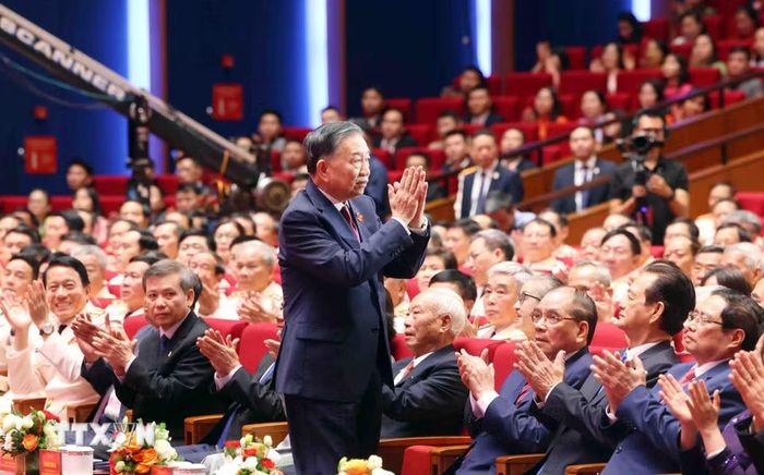 Tổng Bí thư, Chủ tịch nước Tô Lâm dự Lễ kỷ niệm 80 năm Ngày truyền thống lực lượng An ninh nhân dân(12/7/1946 - 12/7/2026). (Ảnh: Phạm Kiên/TTXVN)