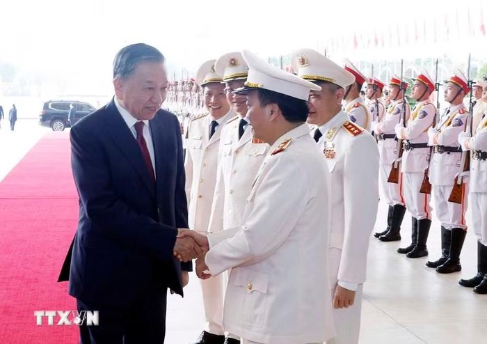 Tổng Bí thư, Chủ tịch nước Tô Lâm và các đại biểu. (Ảnh: Thống Nhất/TTXVN)