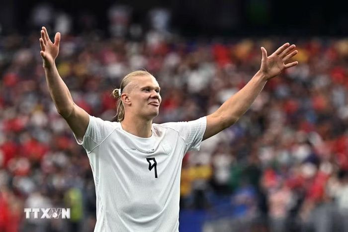 Haaland ghi bàn ở tất cả các trận anh ra sân tại World Cup 2026. (Ảnh: AFP/TTXVN)