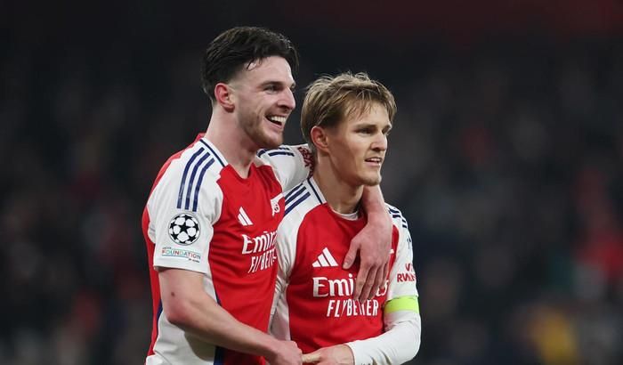 Từ những người đồng đội đưa Arsenal lên ngôi vô địch Premier League, Declan Rice và Martin Odegaard giờ trở thành đối thủ trực tiếp ở tứ kết World Cup 2026. Ảnh: FIFA