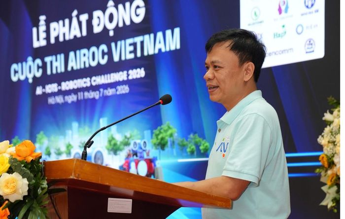 Ông Nguyễn Thế Trung, thành viên Tổ Công tác giúp việc cho Ủy ban quốc gia về Chính phủ số, tại Lễ phát động cuộc thi