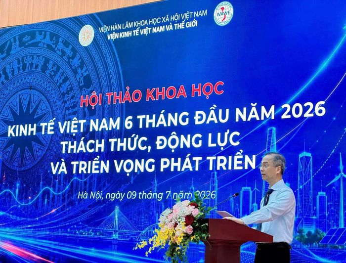 TS. Đặng Xuân Thanh, Phó Chủ tịch Viện Hàn lâm Khoa học xã hội Việt Nam phát biểu khai mạc hội thảo.