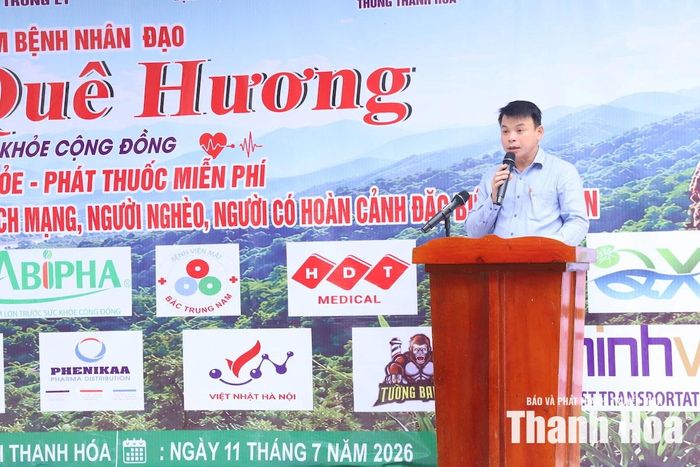 Bí thư Đảng ủy, Chủ tịch HĐND xã Trung Lý Hà Văn Ca phát biểu tại chương trình.