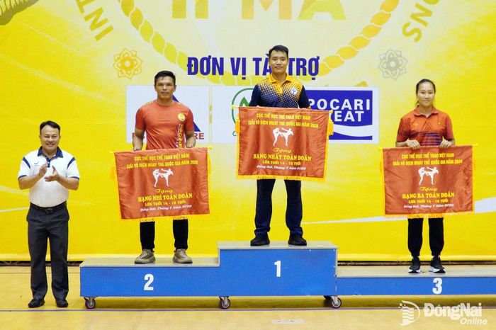 Muay Thanh Hóa xếp hạng ba toàn đoàn lứa tuổi 14-16. Ảnh: Thủy Tiên