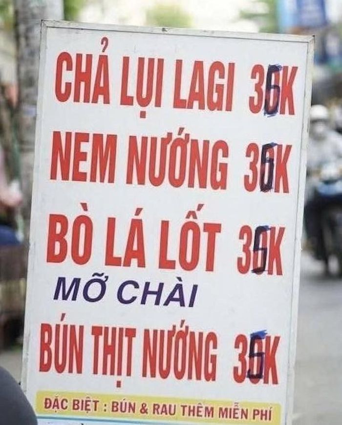 Hàng quán tăng giá gây áp lực với chi phí của người dân. (Ảnh: FB F&amp;B ).