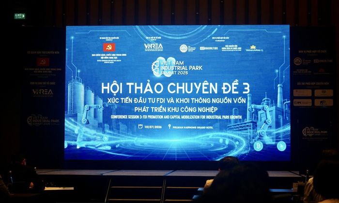 Hội thảo chuyên đề 3 với chủ đề Xúc tiến Đầu tư FDI và khơi thông nguồn vốn phát triển khu công nghiệp là hội thảo nằm trong Diễn đàn Phát triển Khu công nghiệp Việt Nam 2026.