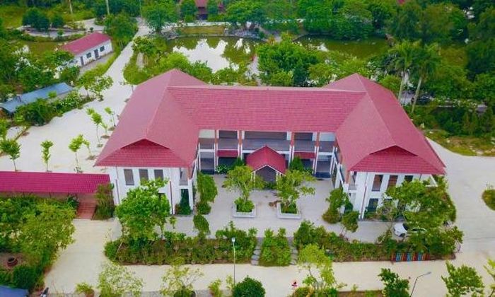 Điểm du lịch sinh thái Thu Thủy Ecolodge nhìn từ trên cao.