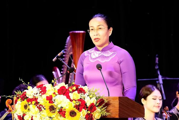 Phó Chủ tịch UBND thành phố Đà Nẵng Nguyễn Thị Anh Thi phát biểu tại chương trình. Ảnh: NGỌC HÀ