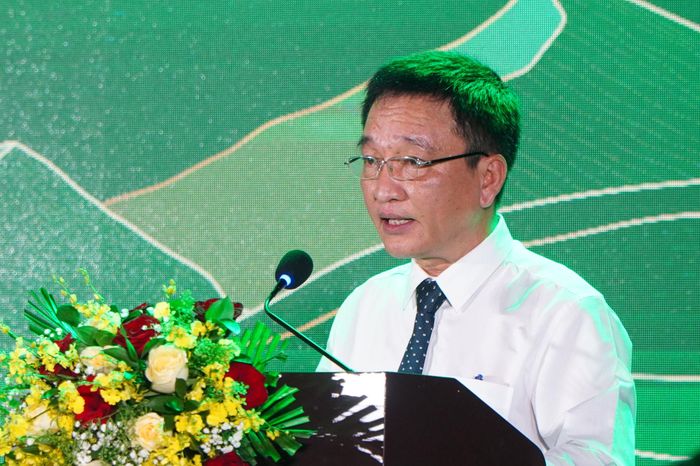 Phó Giám đốc Sở Công Thương Huỳnh Xuân Sơn phát biểu tại chương trình. Ảnh: VINH ANH