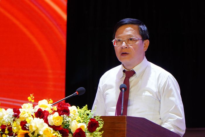 Thứ trưởng Bộ Tư pháp Mai Lương Khôi phát biểu tại chương trình kỷ niệm. Ảnh: VINH ANH
