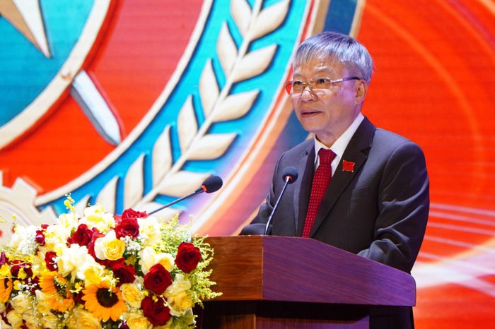 Chủ tịch HĐND thành phố Nguyễn Đức Dũng phát biểu tại chương trình kỷ niệm. Ảnh: VINH ANH