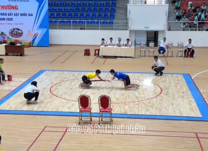 Các vận động viên Lai Châu thi đấu hết mình.