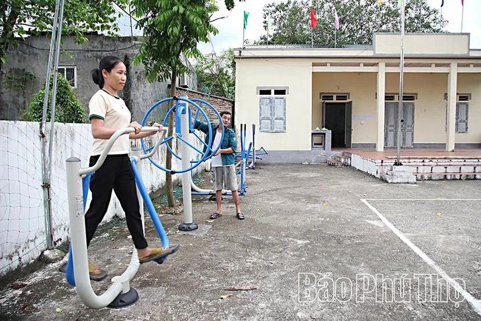 Công trình thiết chế văn hóa - thể thao được đầu tư, lắp đặt đồng bộ, đáp ứng nhu cầu rèn luyện sức khỏe và sinh hoạt cộng đồng của người dân địa phương.