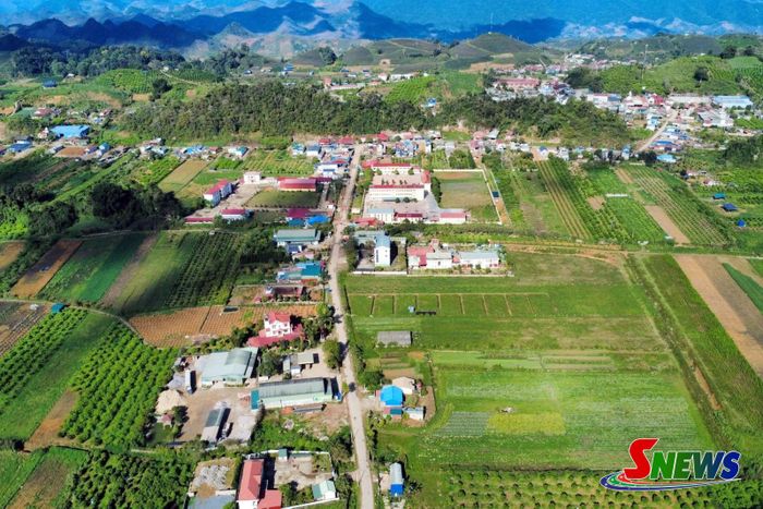 Một góc trung tâm xã Tân Yên.