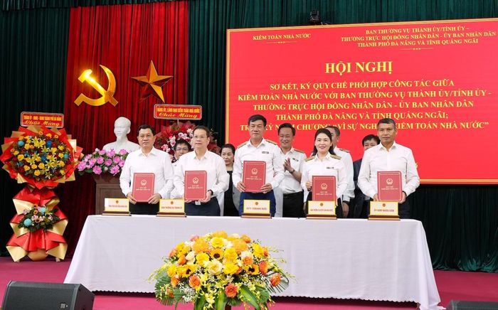 Kiểm toán Nhà nước ký kết Quy chế phối hợp với thành phố Đà Nẵng. Ảnh: KTNN