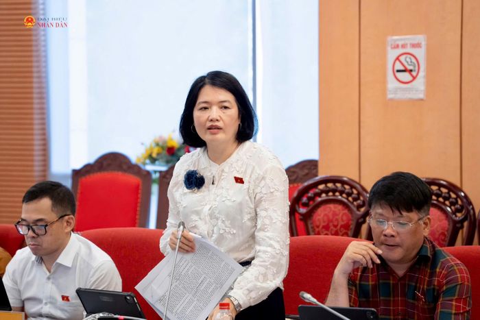 ĐBQH hoạt động chuyên trách tại Ủy ban Văn hóa và Xã hội Nguyễn Thị Mai Thoa góp ý về các chính sách của Nhà nước đối với hoạt động xuất bản, quảng cáo trên xuất bản phẩm...
