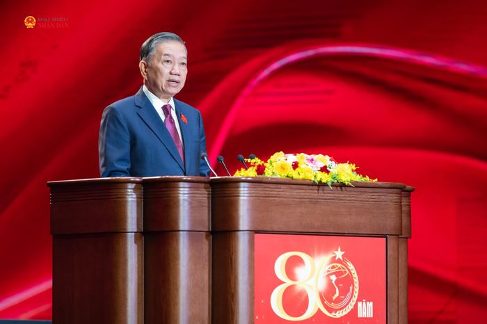 Tổng Bí thư, Chủ tịch nước Tô Lâm phát biểu tại Lễ kỷ niệm. Ảnh: Phạm Thắng