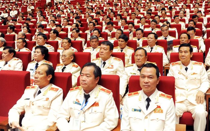Các đại biểu thuộc lực lượng Công an nhân dân dự Lễ kỷ niệm.