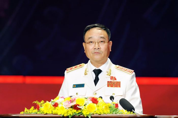  Thượng tướng Phạm Thế Tùng, Ủy viên Trung ương Đảng, Thứ trưởng, Thủ trưởng Cơ quan an ninh điều tra Bộ Công an phát biểu tại Lễ kỷ niệm. 