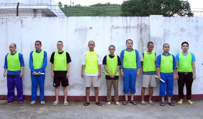  Các đối tượng tại cơ quan Công an. 