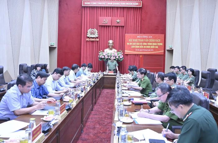 Hội nghị tham vấn chính sách dự án Luật Bảo vệ công trình quan trọng liên quan đến an ninh quốc gia do Bộ Công an tổ chức ngày 9/6/2026.