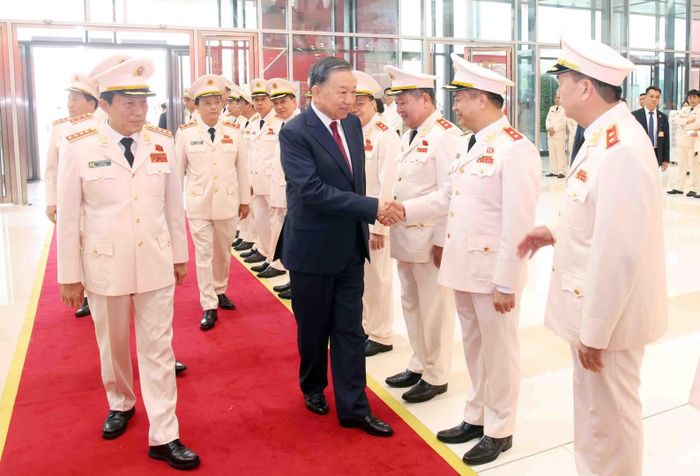  Tổng Bí thư, Chủ tịch nước Tô Lâm với các đại biểu Bộ Công an
