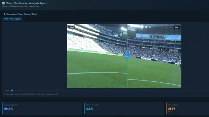 Công nghệ Referee View AI Stabilizer