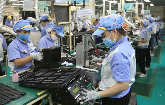 Sản xuất linh kiện điện tử tại Công ty TNHH Katolec Việt Nam (Khu công nghiệp Quang Minh). Ảnh: Quang Thái