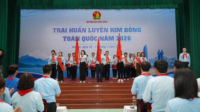 Lễ bế mạc Trại Huấn luyện Kim Đồng cấp I toàn quốc năm 2026. Ảnh: Phan Tuấn