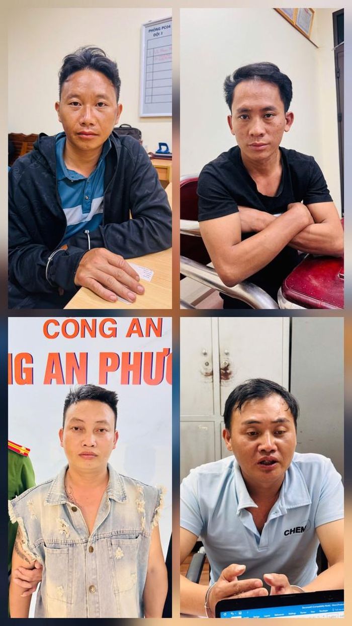 Bốn đối tượng tại cơ quan công an - (ảnh CALC).