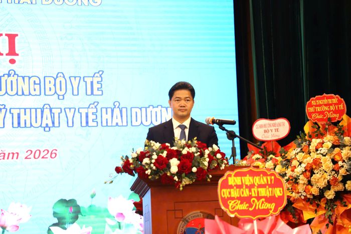 Ủy viên dự khuyết Trung ương Đảng, Thứ trưởng Thường trực Bộ Y tế, TS.BS Vũ Mạnh Hà phát biểu.