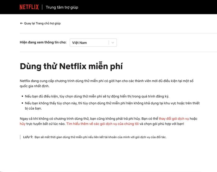  Netflix không công bố cụ thể điều kiện dùng thử miễn phí. Ảnh: Netflix.