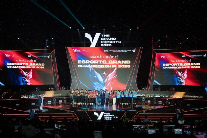 Vinh danh VĐV Việt Nam và VĐV Quốc tế bộ môn Audition tại The Grand Esports 2026. Ảnh: Ban tổ chức.