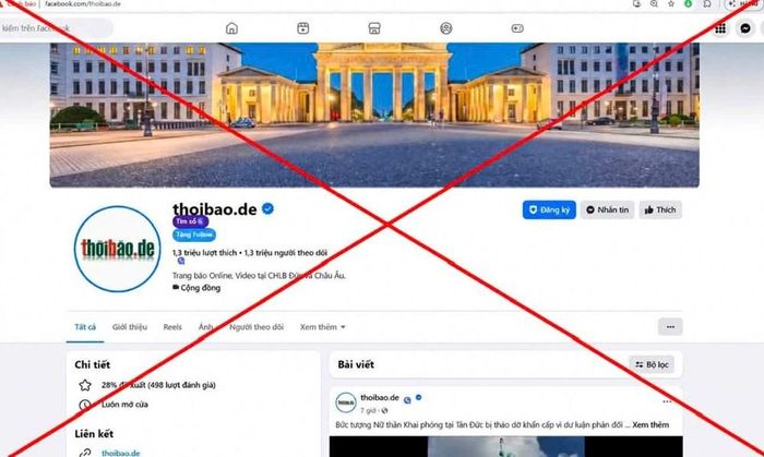 Trang facebook thoibao.de của Lê Trung Khoa.