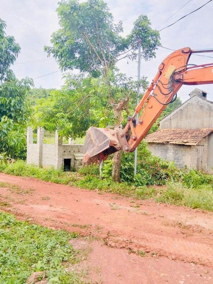 Sau bao năm lầy lội, trơn trượt mỗi mùa mưa lũ, tuyến đường đất ở thôn Nghẽo, xã Tuấn Đạo, tỉnh Bắc Ninh đang được mở rộng, bê tông hóa, mở ra diện mạo mới cho vùng quê - Ảnh: Tuấn Đạo