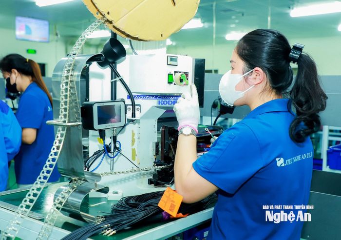 Thu ngân sách từ khu vực doanh nghiệp FDI tiếp tục là điểm sáng, với số thu đạt gần 588 tỷ đồng, bằng gần 95% dự toán năm và tăng hơn 92% so với cùng kỳ. Ảnh: Thành Duy