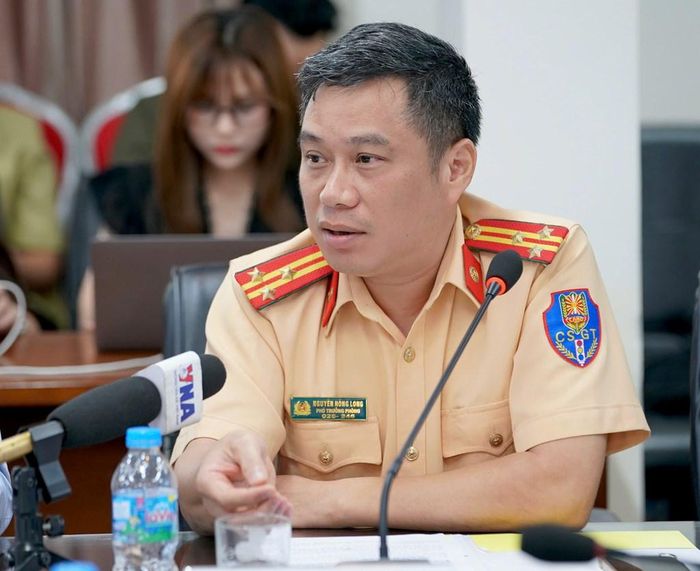 Thượng tá Nguyễn Hồng Long, Phó trưởng Phòng Hướng dẫn tuyên truyền, điều tra, giải quyết tai nạn giao thông, Cục CSGT (Bộ Công an). Ảnh: Văn Xuyên/Bnews/vnanet.vn