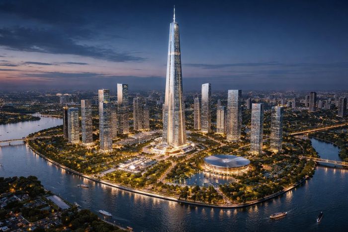 Sau khi hoàn thành đây sẽ là tháp chọc trời lọt TOP cao nhất Việt Nam. Ảnh minh họa