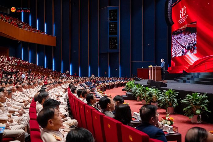 Tổng Bí thư, Chủ tịch nước Tô Lâm phát biểu tại Lễ kỷ niệm. Ảnh: Phạm Thắng