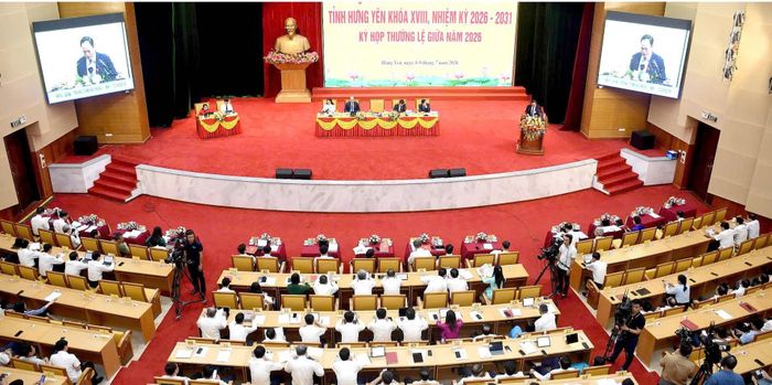 Kỳ họp thường lệ giữa năm 2026 của HĐND tỉnh Hưng Yên khóa XVII. Ảnh: Lê Hiếu