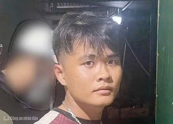 Đối tượng Khánh lúc bị bắt.