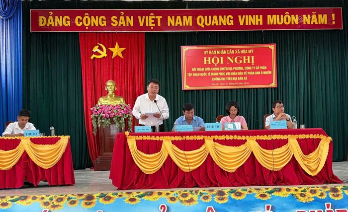 Tại cuộc đối thoại ngày 22/5/2026, ông Phan Thế Trí – Phó Tổng giám đốc Công ty CP TĐQT Minh Phúc đã gửi lời xin lỗi và ghi nhận phản ánh của người dân, cam kết sẽ khắc phục tồn tại thiếu sót trước 30/6/2026.