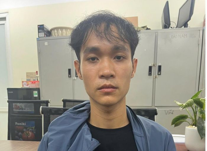 Đối tượng Nguyễn Văn Chiến tại Cơ quan điều tra.