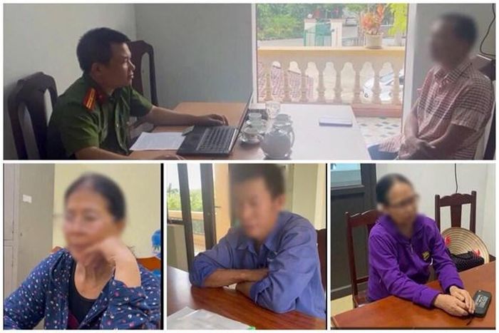 Cơ quan Công an đã làm việc với nhiều người tương tác với hệ thống trang "thoibao.de" của Lê Trung Khoa. Ảnh: Công an Phú Thọ